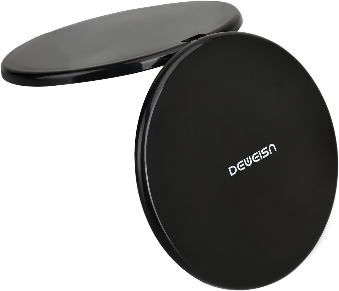 Magnifying Compact Cosmetic Mirror-DeWEISN Elegant Compact Pocket Makeup Mirror, Handheld Travel Makeup Mirror with Powerful 10x Magnification and 1x True View Mirror for Travel or Your Purse