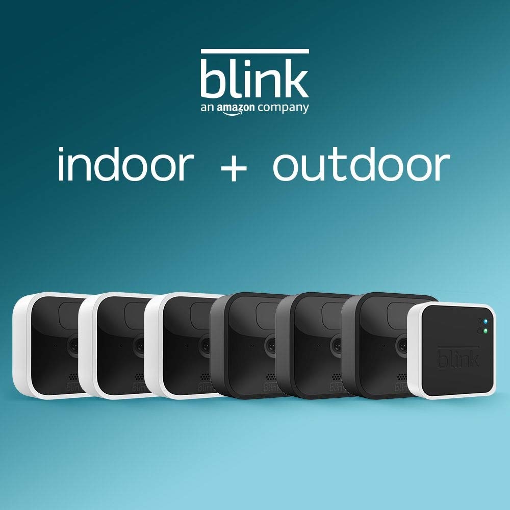 All-new Blink Outdoor and Indoor – wireless, HD security cameras with two-year battery life and motion detection – 6 camera kit