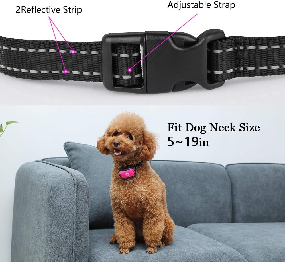 Small Dog Bark Collar, Humane No Shock Bark Collars for Small, Medium Dogs, Pet Training Collars