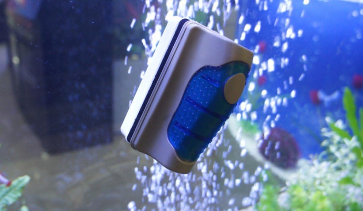 Jasonwell Magnetic Aquarium Fish Tank Scraper Glass Cleaner Scrubber Floating Clean Brush
