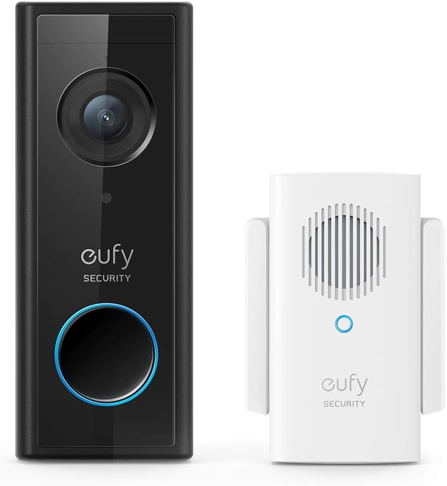 eufy Security, Video Doorbell (Battery-Powered) with Chime, 1080p, 120-Day Battery Life, Easy Installation, Encrypted Local Storage, No Monthly Fees (Requires Micro-SD Card)