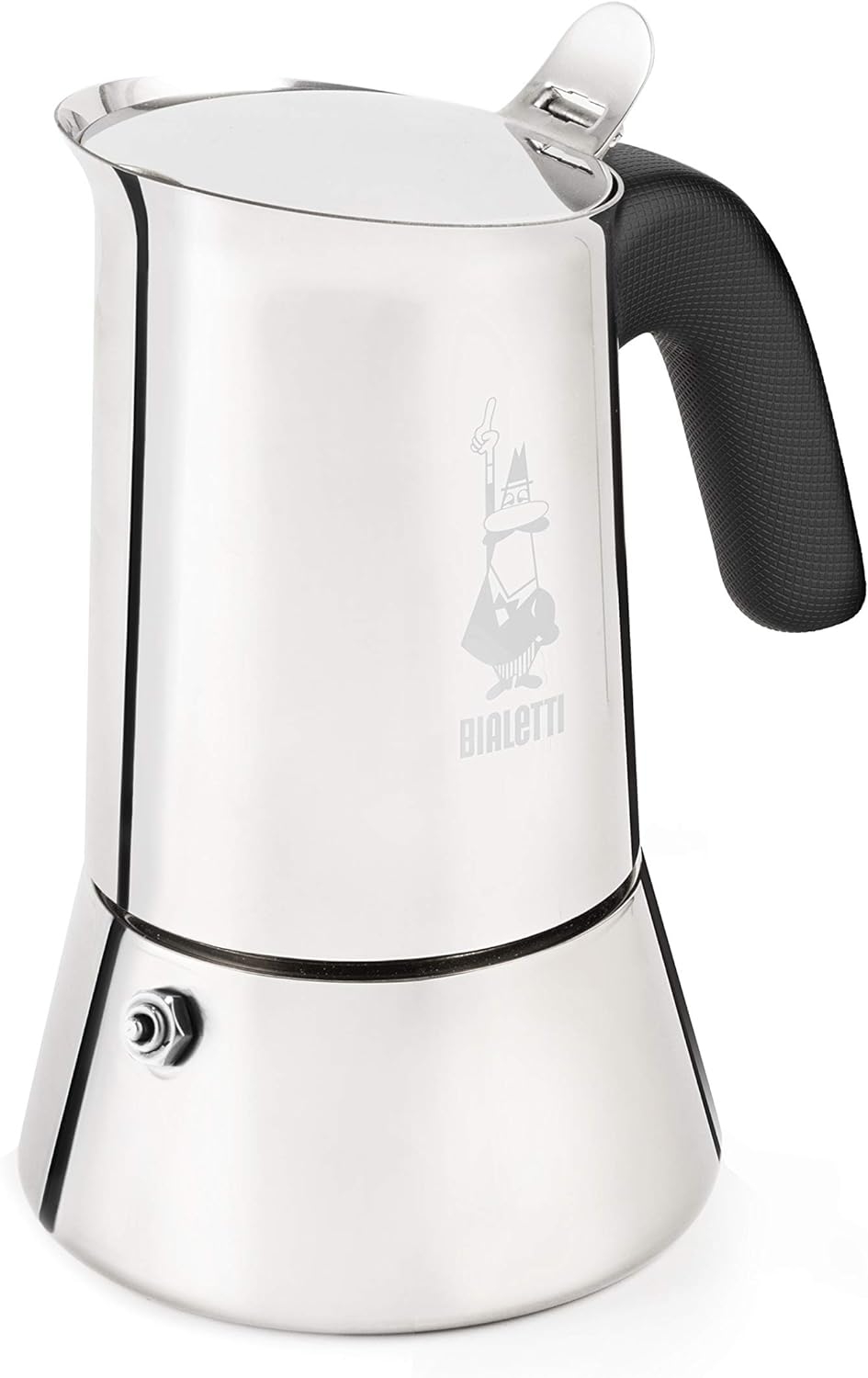 Bialetti New Venus Induction, Stovetop Coffee Maker, 18/10 Steel, 4-Cup Espresso, suitable for all types of hobs