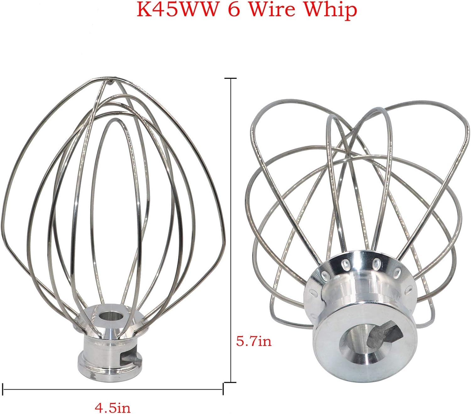 KSM150 Mixer Kit Includes K45WW&K45DH&K45B-K45DH Dough Hook,K45WW Wire Whip and K45B Coated Flat Beater, 3 Pieces Stand Mixers Repair Set Compatible with Kenmore, Roper, Replace