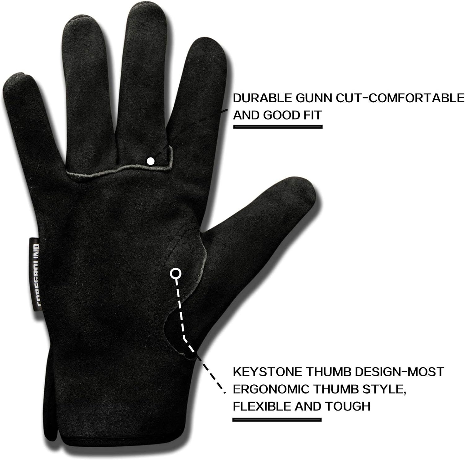 COREGROUND Leather Safety Work Gloves Gardening Carpenter Thorn Proof Truck Driving for Mens and Womens Waterproof heavy duty