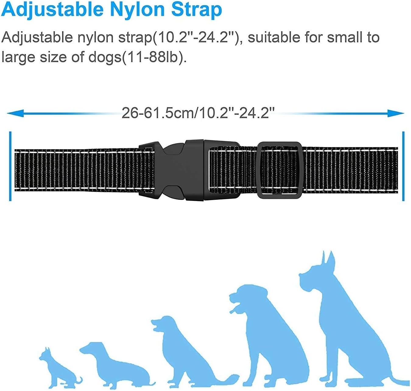 Dog Bark Collar-7 Adjustable Sensitivity and Intensity Levels-Dual Anti-Barking Modes Rechargeable/Rainproof/Reflective -No Barking Control Dog Shock Collar for Small Medium Large Dogs