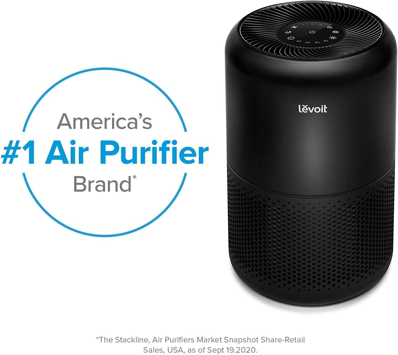 LEVOIT Air Purifier for Home Allergies and Pets Hair Smokers in Bedroom, H13 True HEPA Filter, 24db Filtration System Cleaner Odor Eliminators, Remove 99.97% Dust Smoke Mold Pollen, Core 300, Black