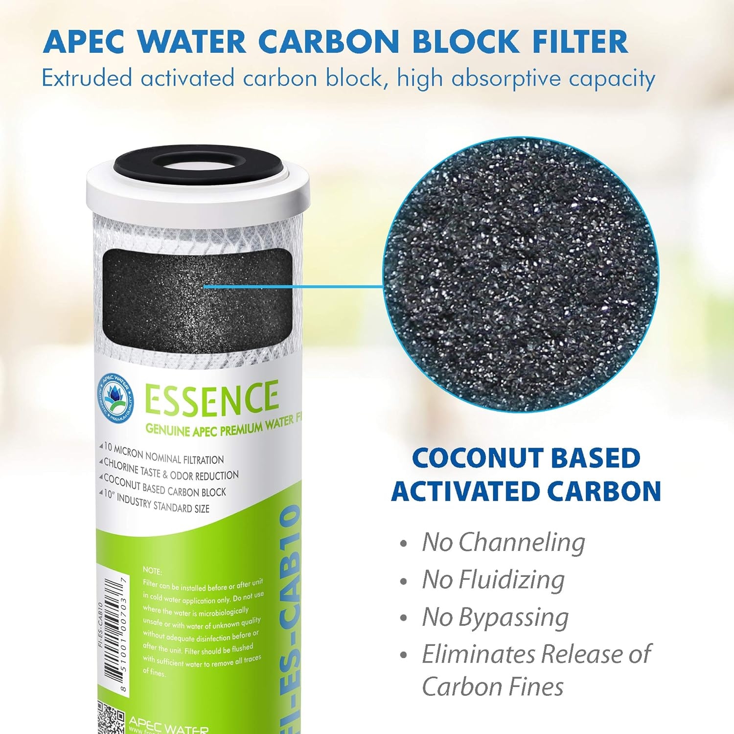 APEC Water Systems FILTER-SET-ES High Capacity Replacement Pre-Filter Set For Essence Series Reverse Osmosis Water Filter System Stage 1-3