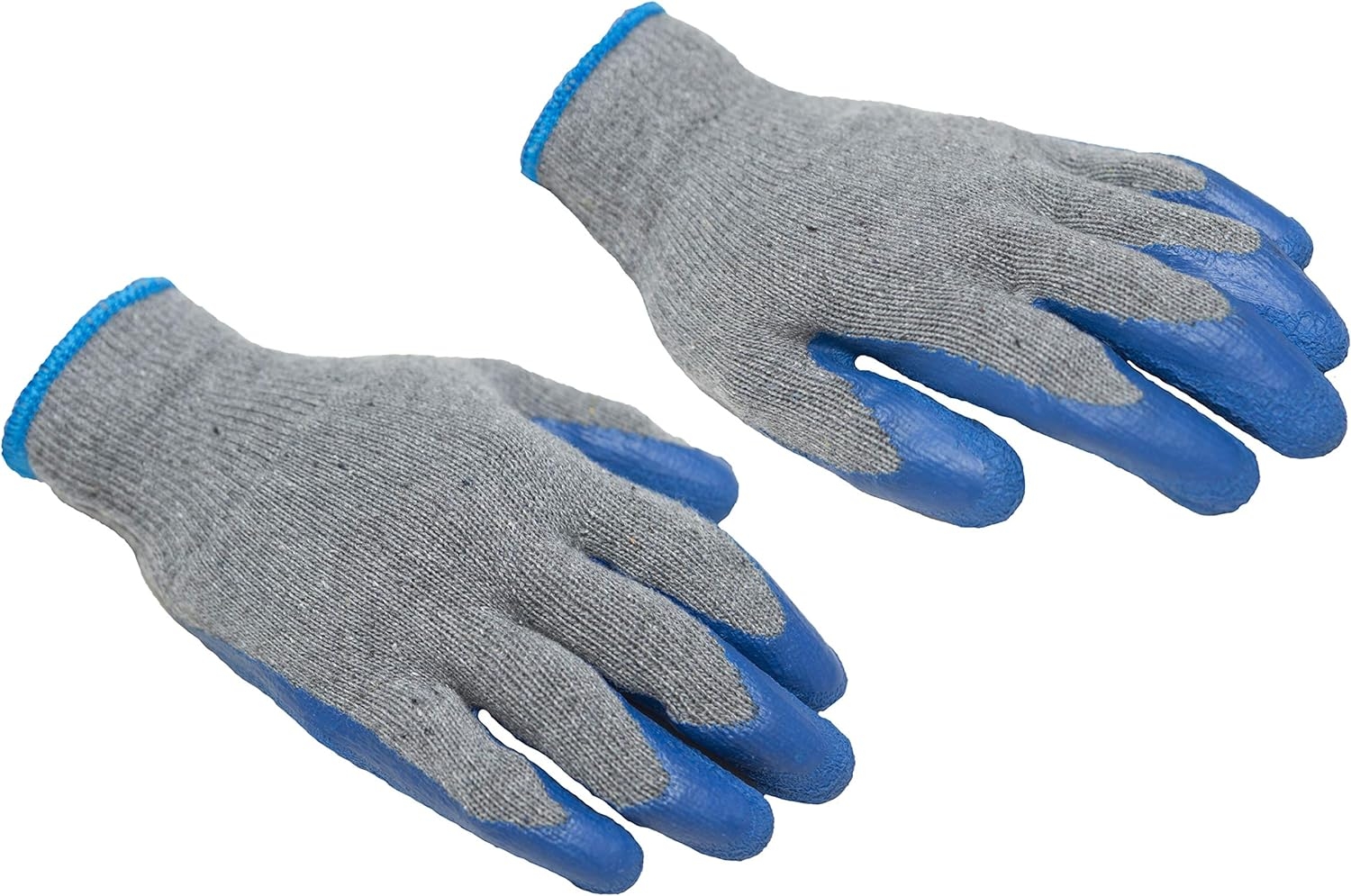 G & F Products - 3100S-10 120 Pairs Small Rubber Latex Double Coated Work Gloves for Construction, gardening gloves, heavy duty Cotton Blend Blue