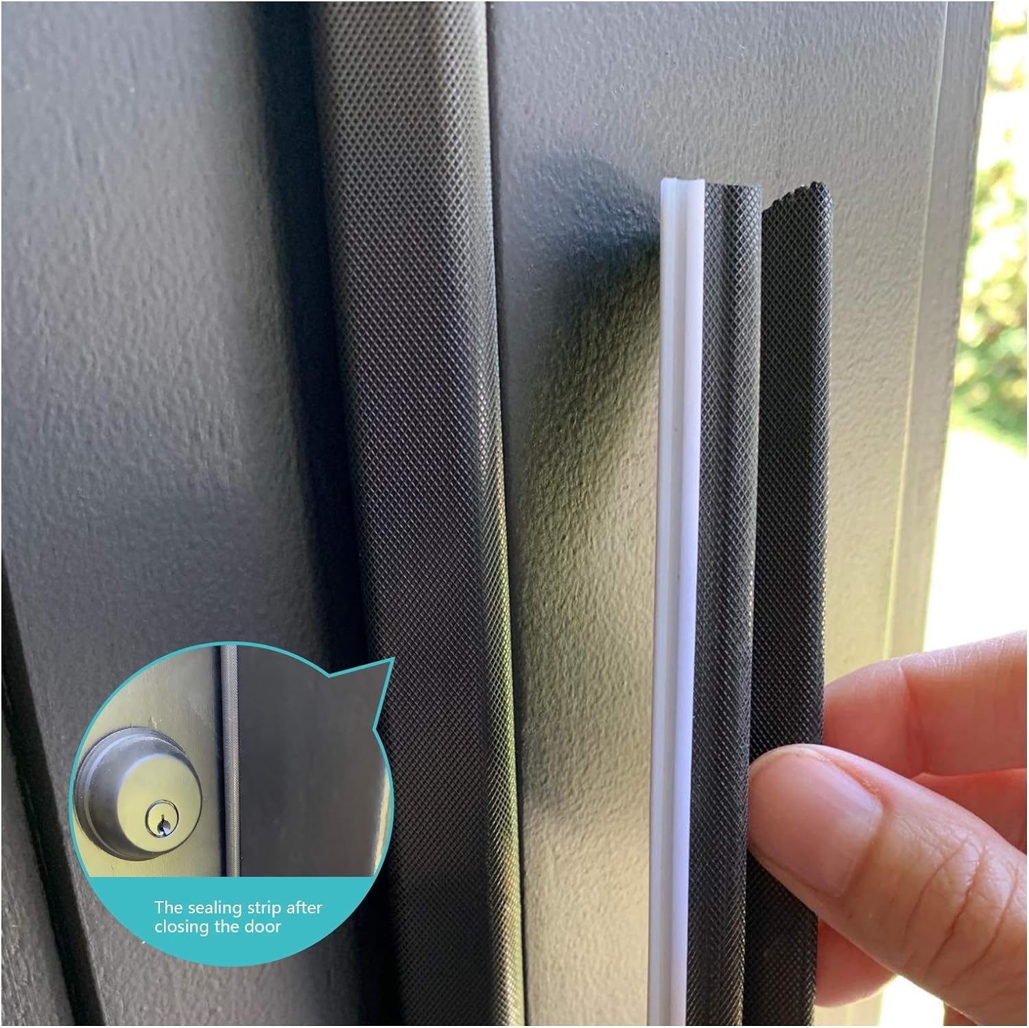 "Q" Foam Weather Stripping Seal Strip for Doors/Windows 26 Feet, Self-Adhesive Backing Seals Large Gap， Easy Cut to Size